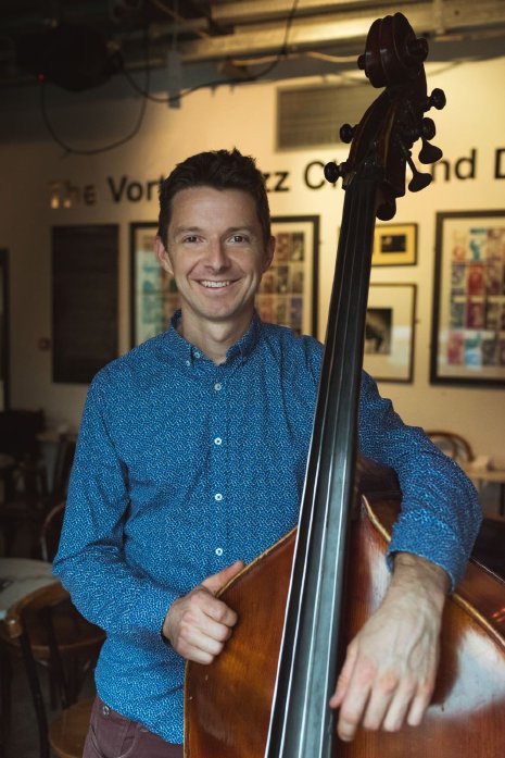 Dave and his Bass at the Vortex Jazz Club